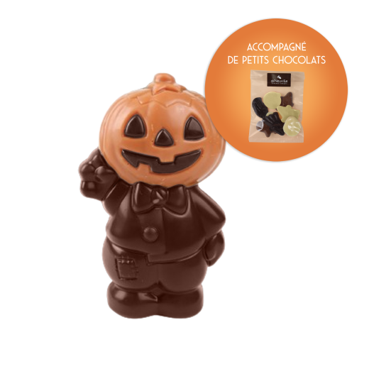 Le bonhomme citrouille en chocolat au lait