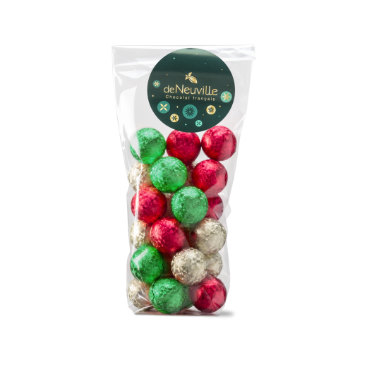 Sachet de boules pliées en chocolat