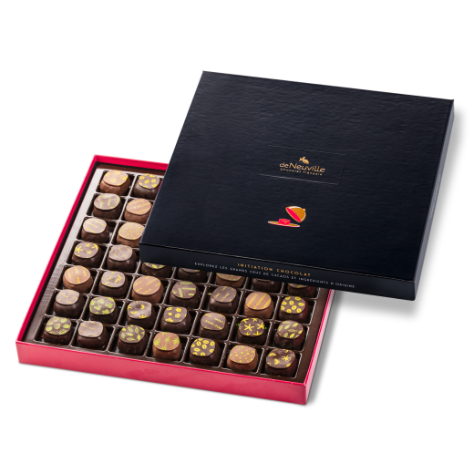 Coffret Initiation 49 chocolats noirs et lait