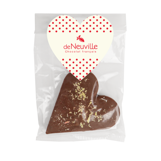 Coeur chocolat au lait praliné